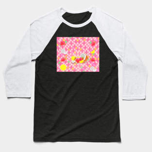 STRAWBERRY COCONUT LEMON PATTERN Baseball T-Shirt